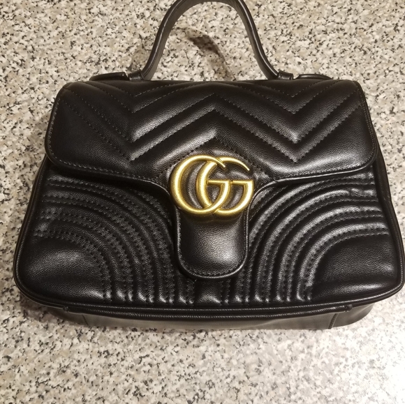 Gucci Handbags - Gucci Top Handle Marmont Handbag